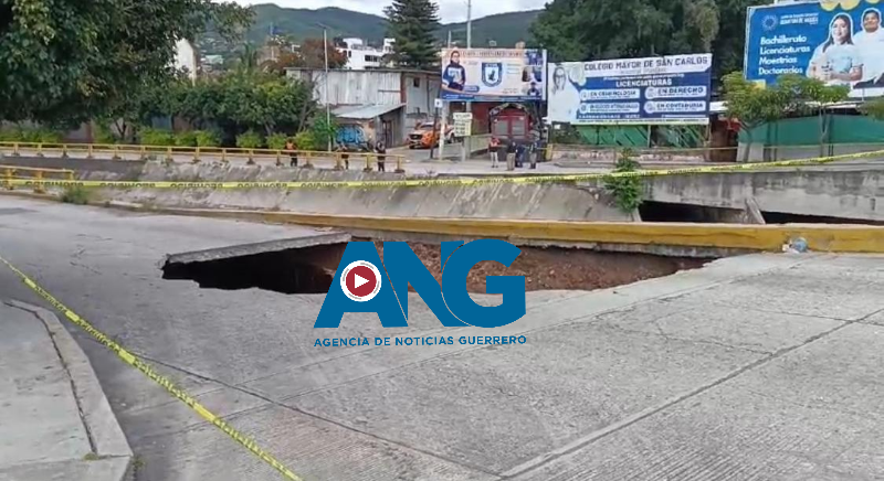 Son seis socavones los que se han formado en el Huacapa de Chilpancingo