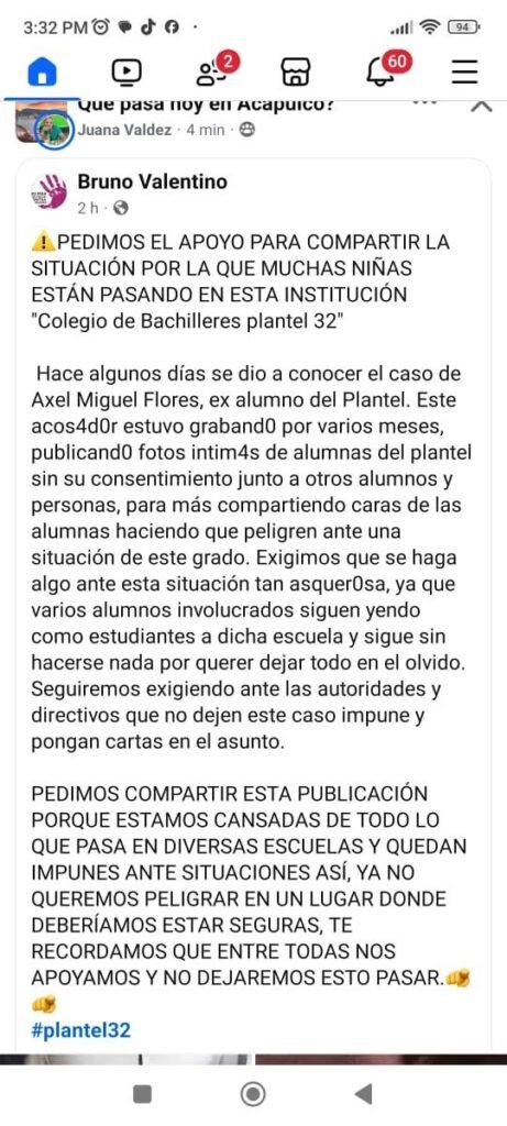 Denunci4n encubrimiento de ac0s0 en el Colegio de Bachilleres plantel 32 de Acapulco, padres exigen justicia