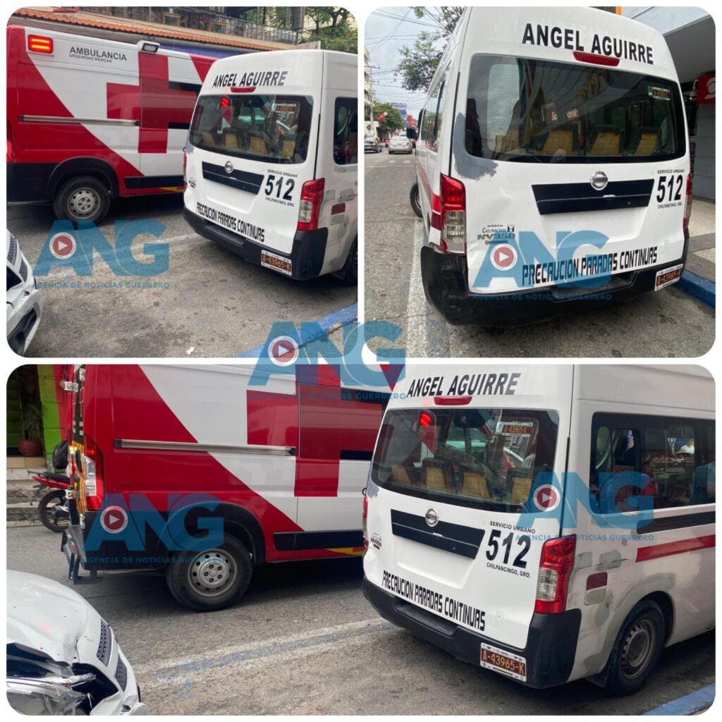 Ni pa’ dónde hacerse! Ruta 512 y “Tornadito” se echan un encontronazo en pleno centro de Chilpancingo