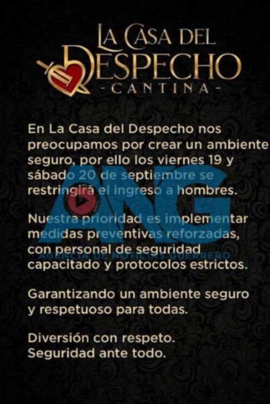 La Casa del Despecho” restringirá acceso a hombres como medida de seguridad en Chilpancingo