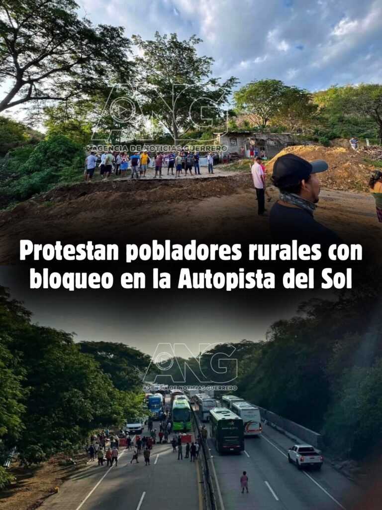 ‼️Protestan pobladores rurales con bloqueo en la Autopista del Sol