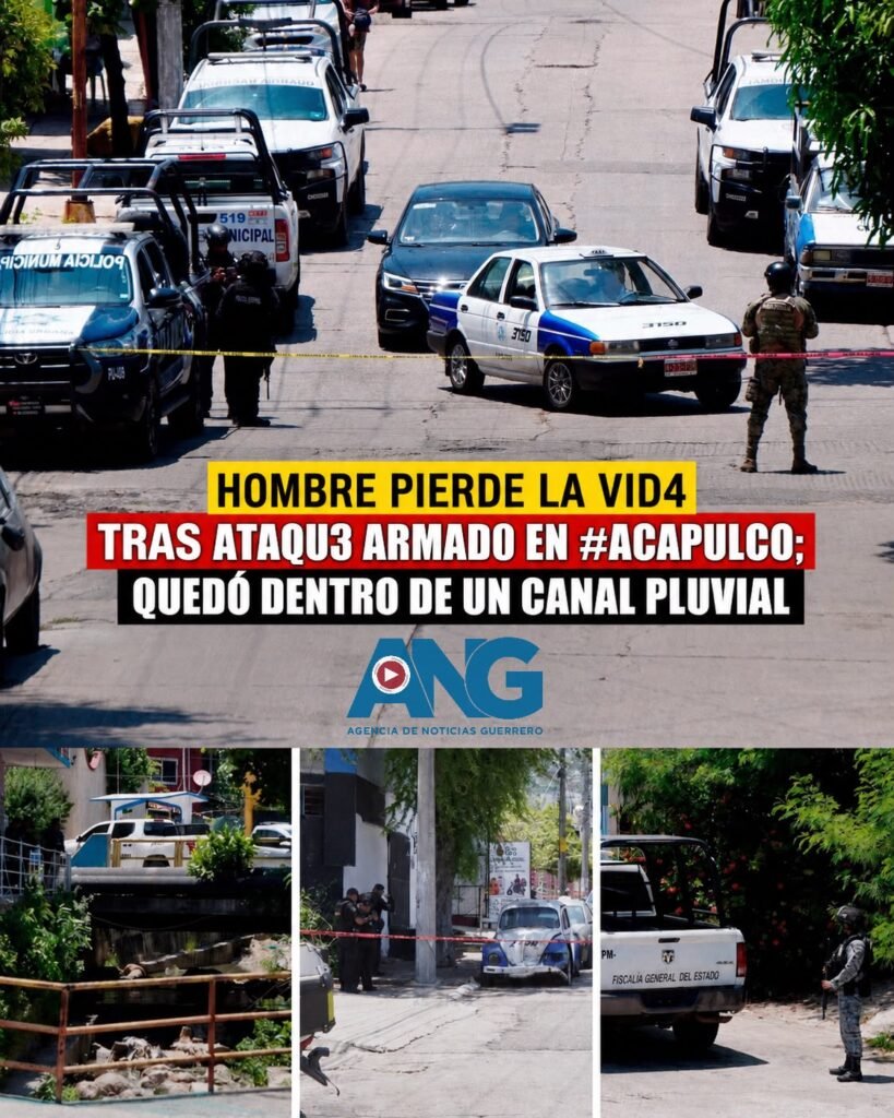 Hombre pierde la vid4 tras ataqu3 4rmado en #Acapulco; quedó dentro de un canal pluvial