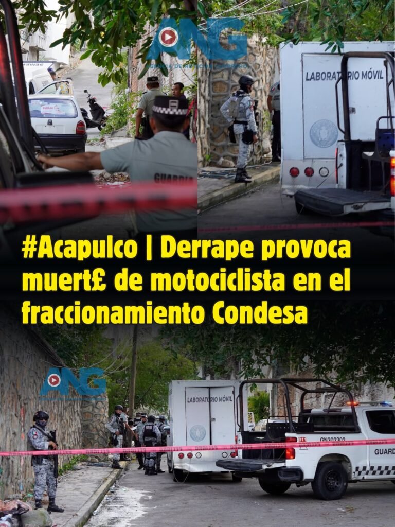🔴 #Acapulco | Derrape provoca muert£ de motociclista en el fraccionamiento Condesa