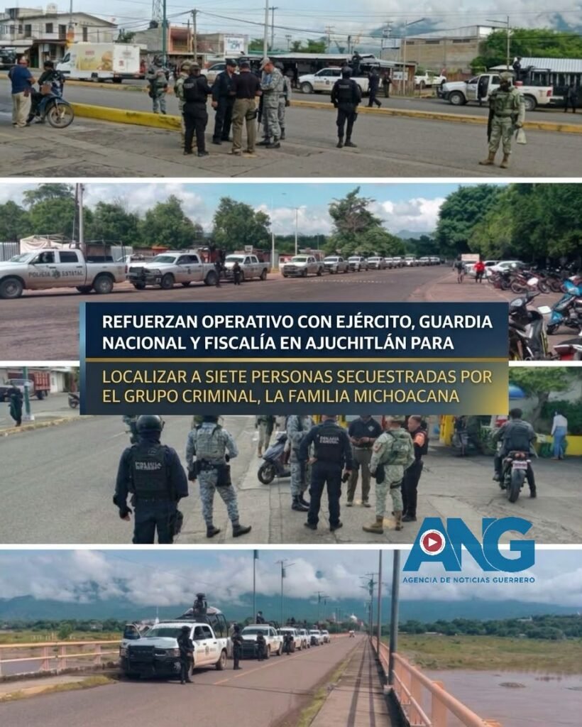 Refuerzan operativo con Ejército, Guardia Nacional y Fiscalía en Ajuchitlán para localizar a siete personas secu3strad4s por el grupo criminal, la familia michoacana